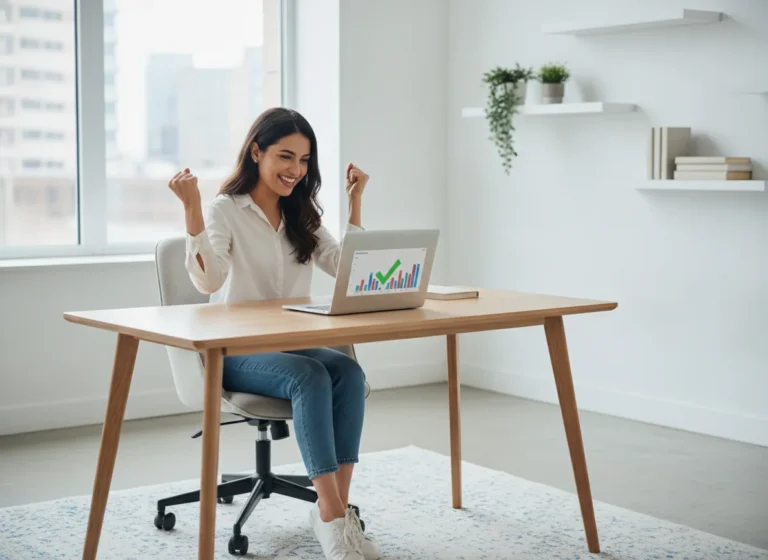 Real photo of a happy Pakistani remote worker
